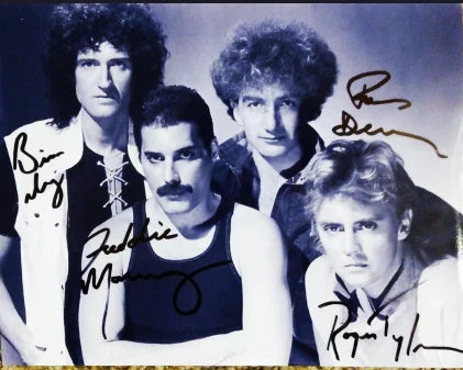 Queen Band Signed Photo black marker vintage