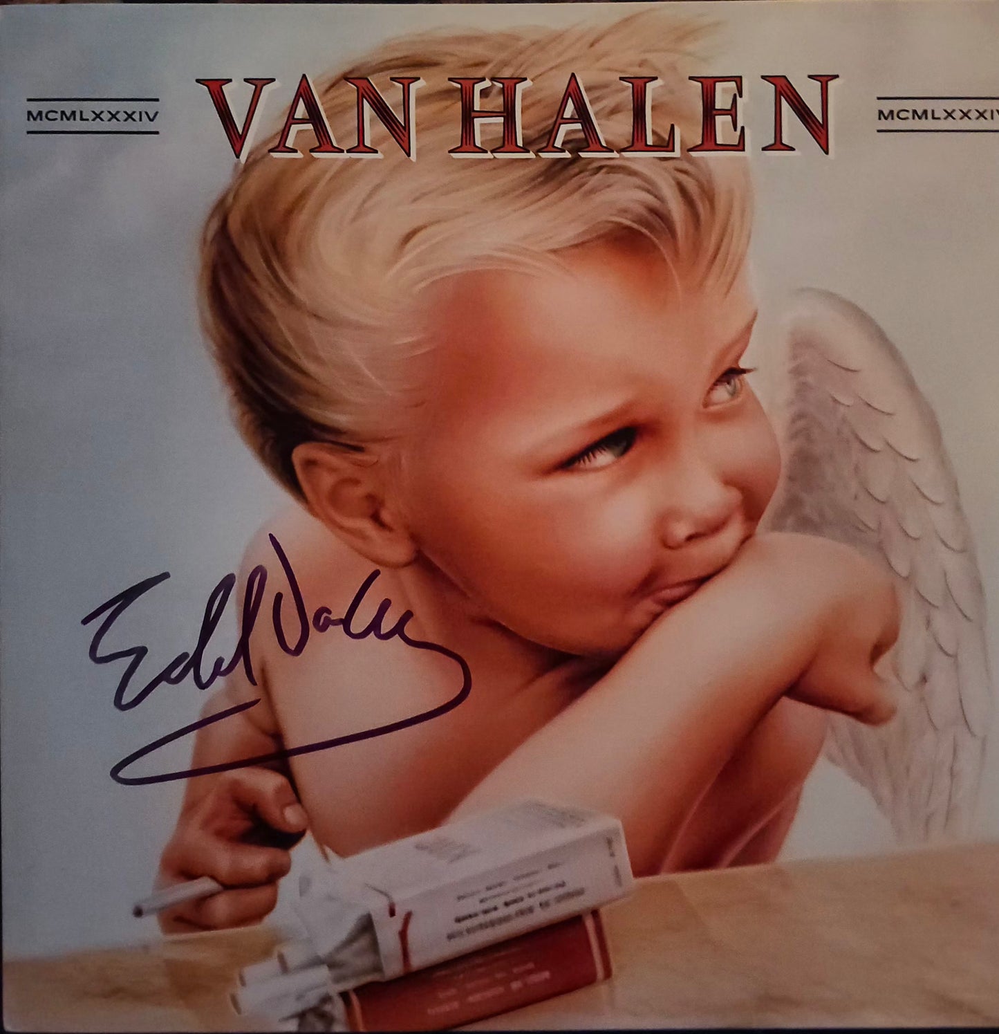 EDDIE VAN HALEN signed autographed album 1984 COA Hologram