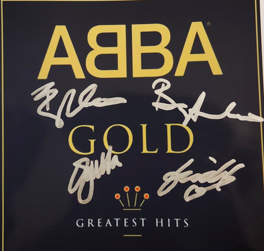 Abba signed album greatest hits silver marker