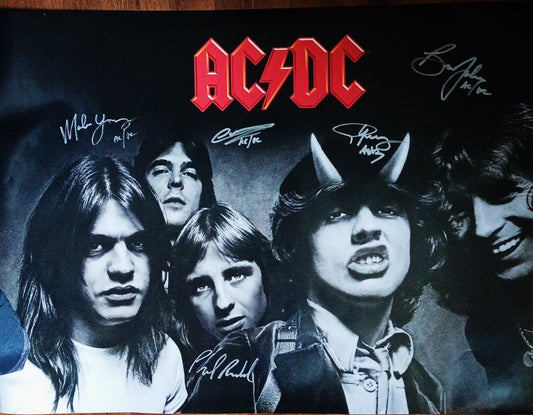 AC/DC  signed autographed poster COA Hologram 