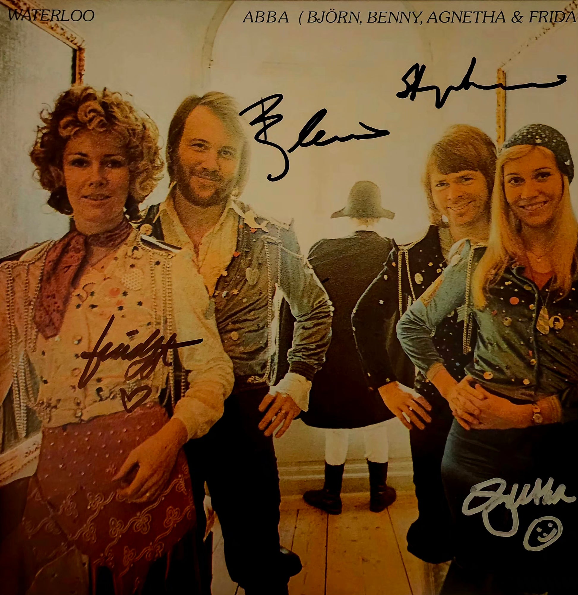 Abba band signed album Waterloo