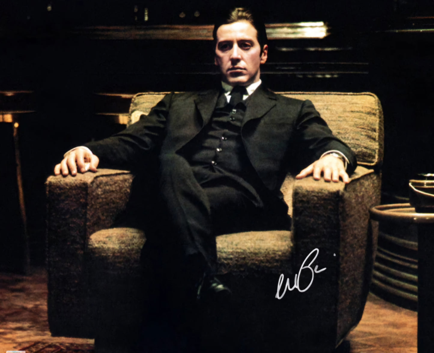 Al Pacino signed photo of The Godfather silver marker 