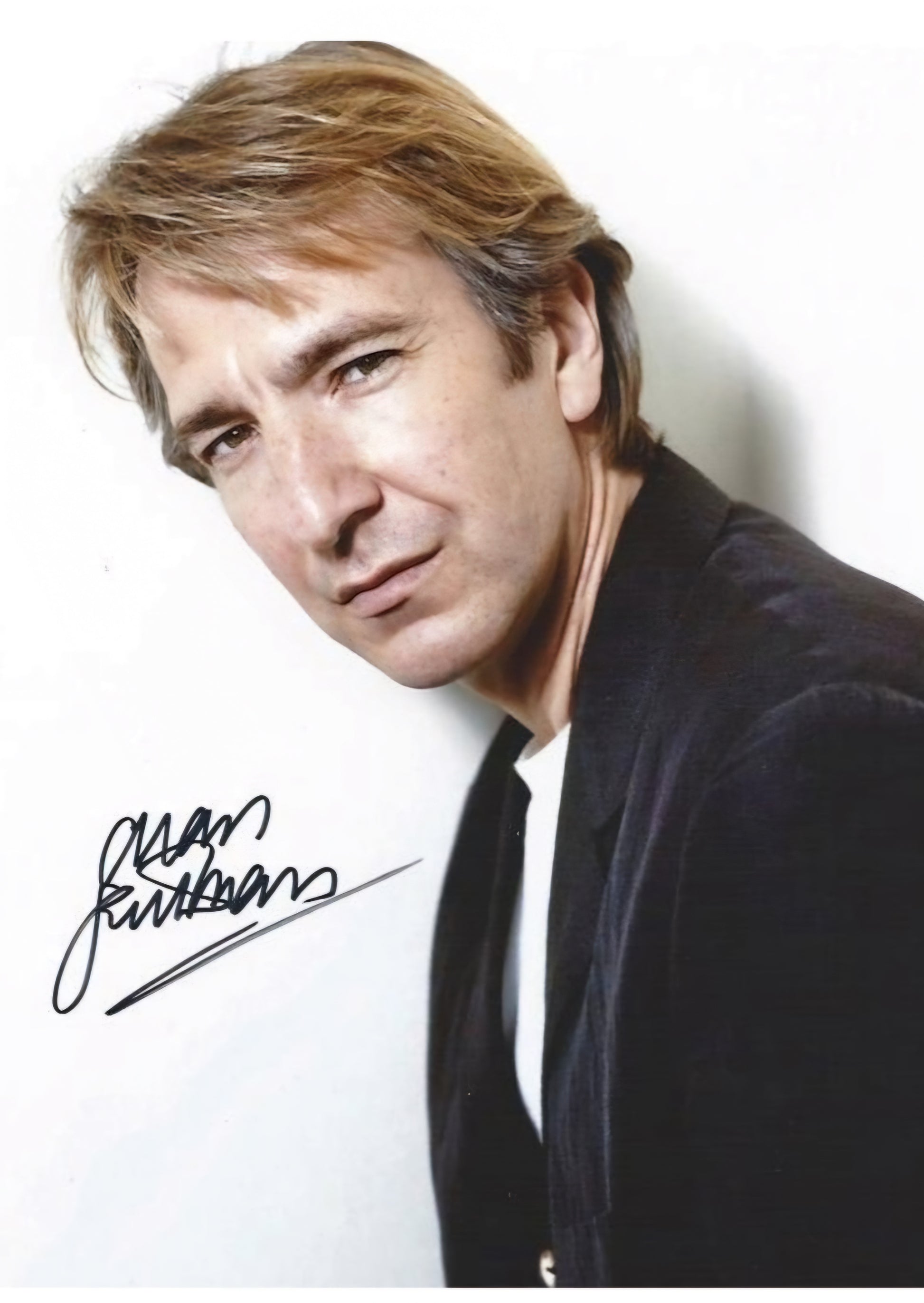Alan Rickman signed photo younger days Boston memorabilia