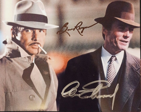 CLINT EASTWOOD BURT REYNOLDS signed autographed photo COA Hologram Boston memorabilia