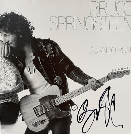 Bruce Springsteen signed album Born to Run black marker