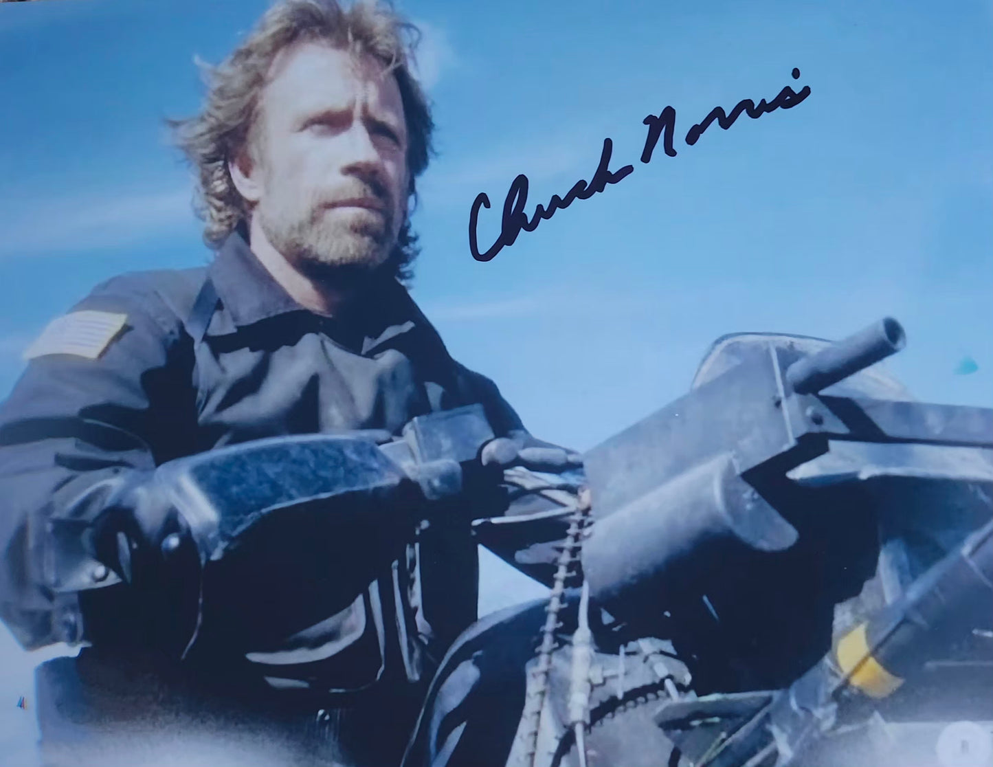 Chuck Norris signed photo Black Market movie scene