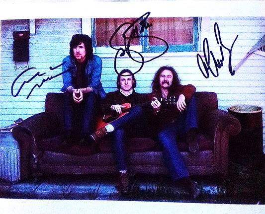 Crosby Stills Nash & Young signed photo together vintage