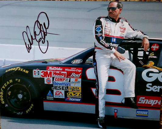 Dale Earnhardt signed photo car pose