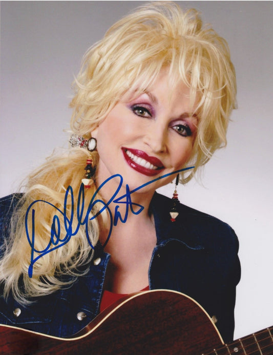 Dolly Parton signed photo blue marker Boston memorabilia