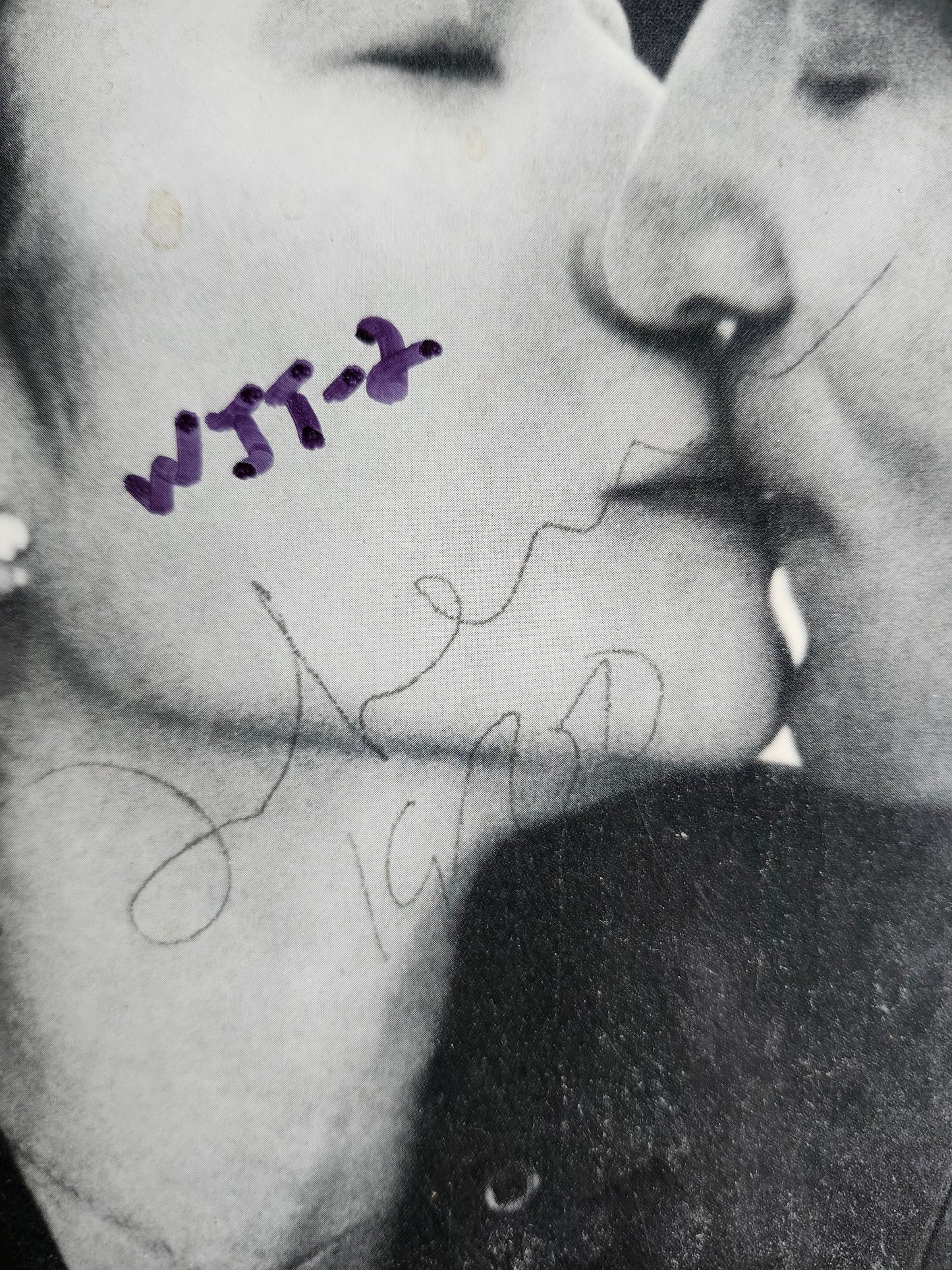 Boston memorabilia photo of John Lennon signed Double Fantasy album for Mark Chapman