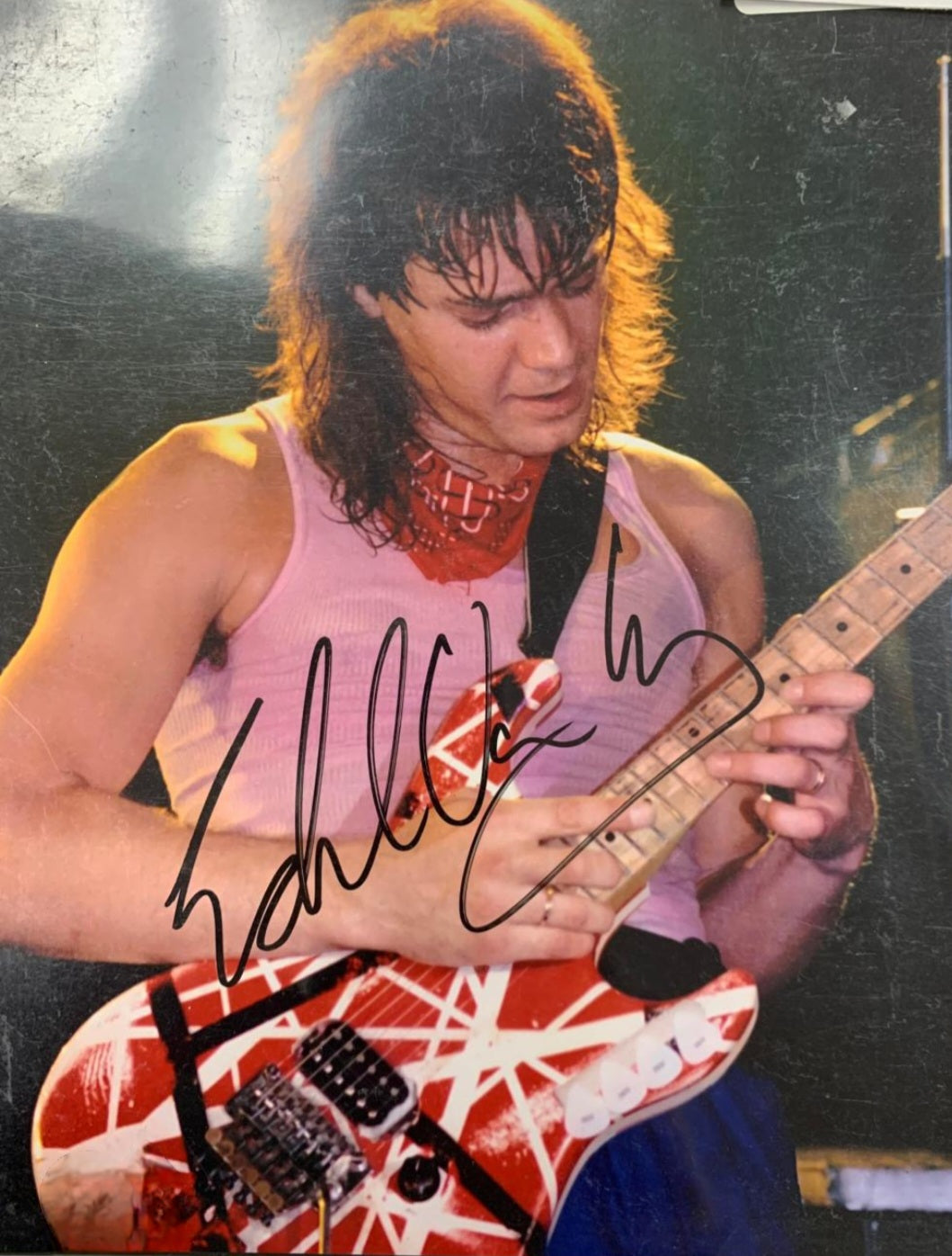 Eddie Van Halen signed photo eruption Boston memorabilia