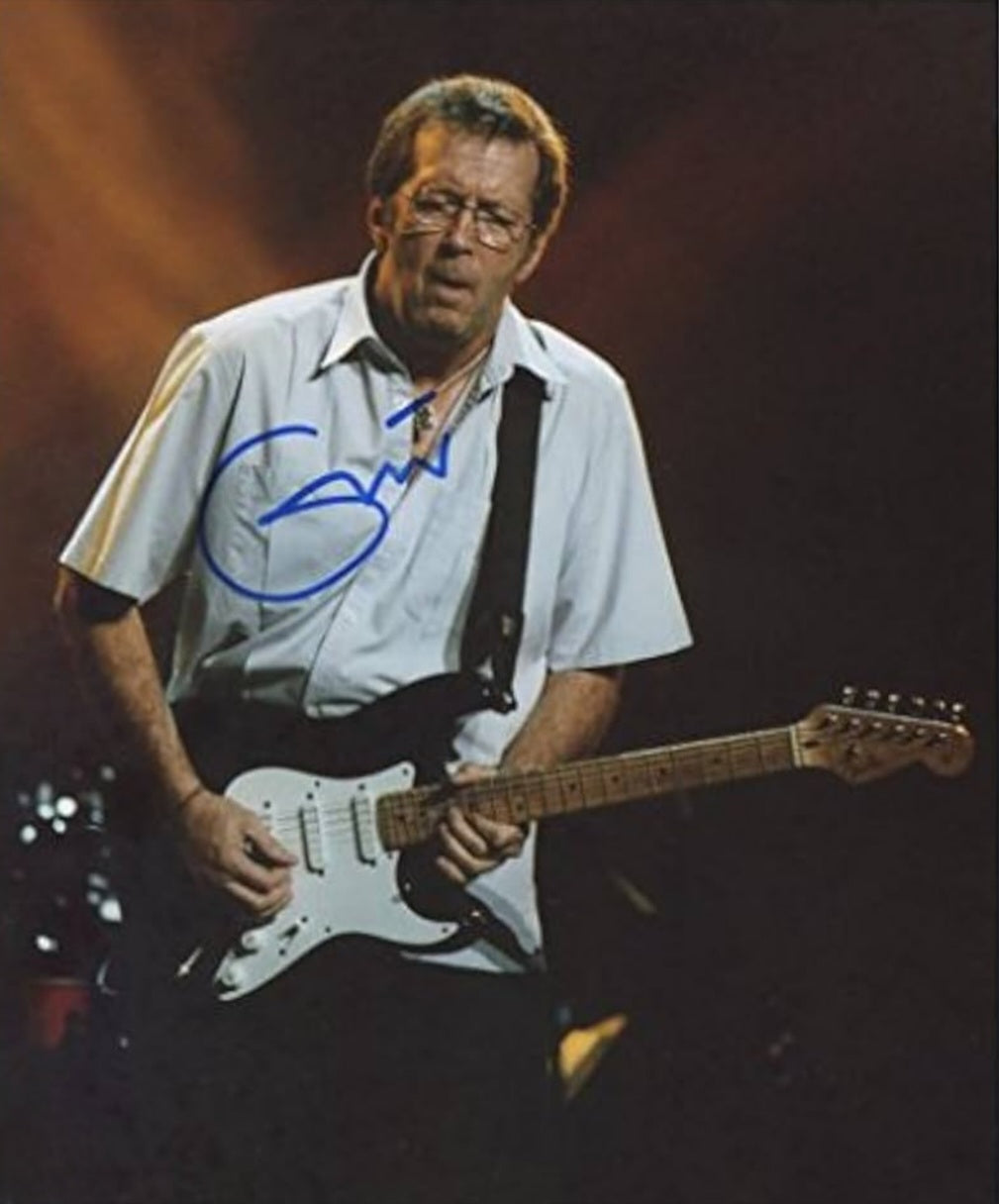 Eric Clapton signed autographed photo playing guitar