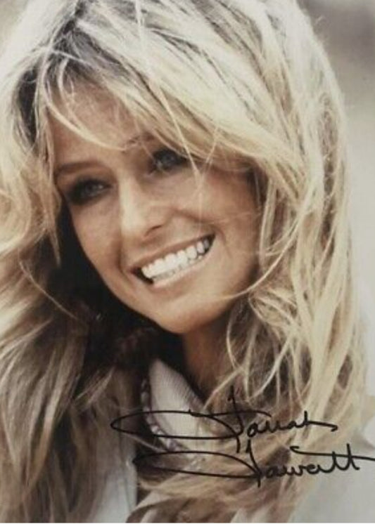 Farrah Fawcett signed photo angel face 