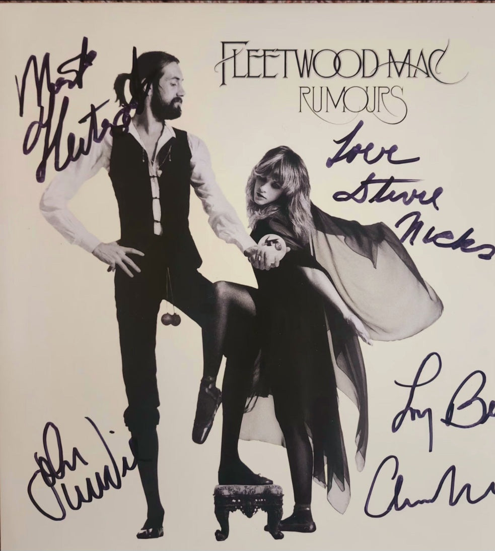 Fleetwood Mac signed album black marker with love Stevie Nicks
