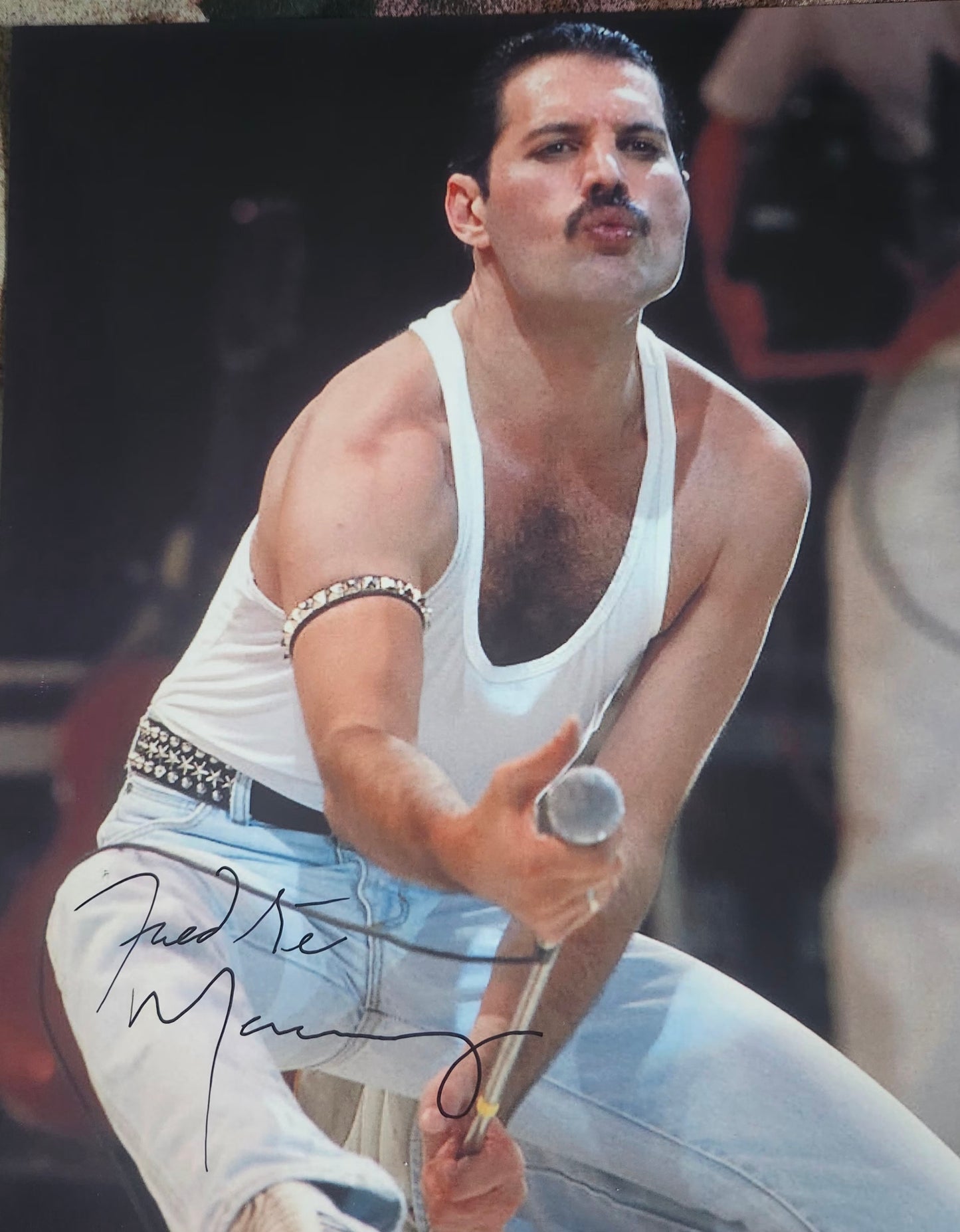 Freddie Mercury signed autographed photo Live Aid