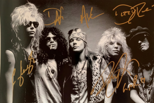 Guns n' roses signed photo group photo gold marker Boston memorabilia