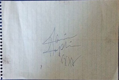 JANIS JOPLIN signed autographed photo COA Hologram signed paper