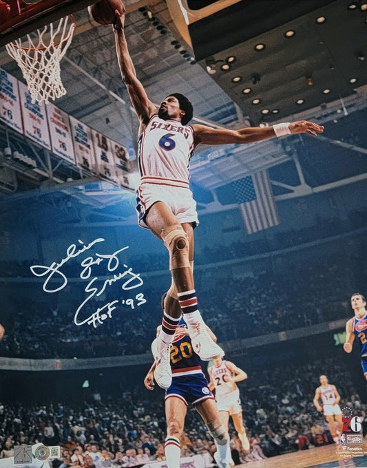 JULIUS ERVING signed autographed photo COA Hologram Beckett Autographs