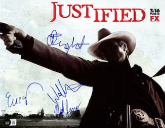 JUSTIFIED CAST signed autographed photo COA Hologram Beckett Autographs