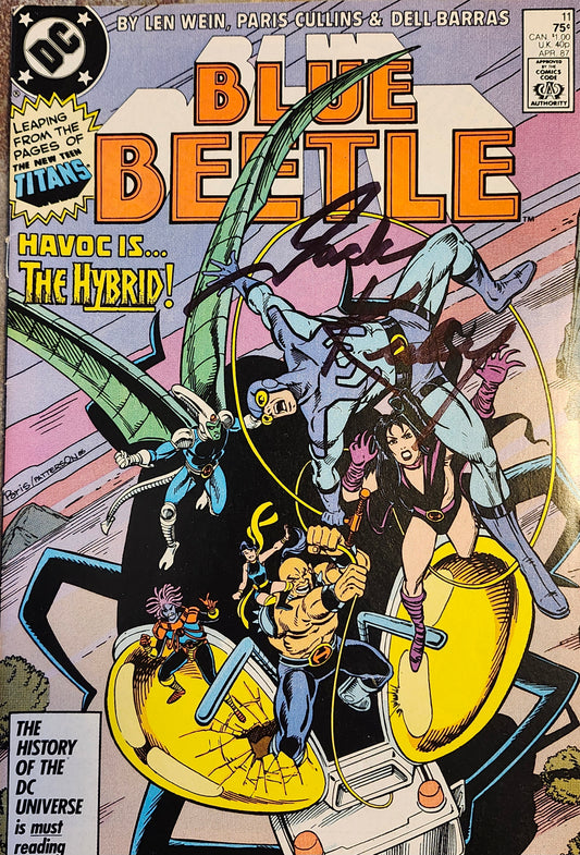 Jack Kirby signed Blue Beetle comic book Boston memorabilia