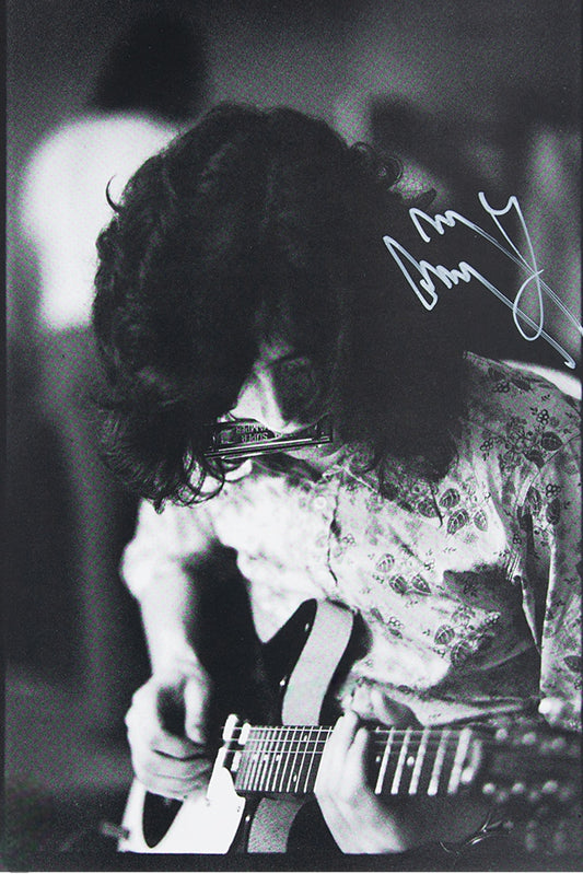 Jimmy Page signed photo rock on vintage image