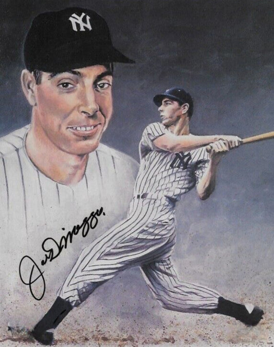 Joe DiMaggio signed autographed photo player of the ages Boston memorabilia