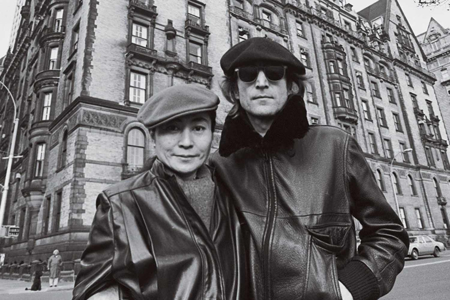 John Lennon and Yoko Ono photo standing on New York City street