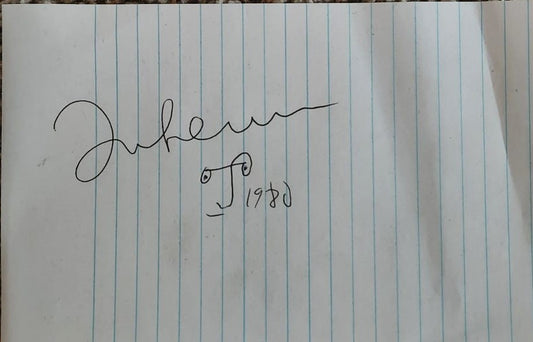 John Lennon signed autographed paper 1980