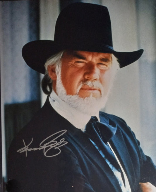 Kenny Rogers signed photo Western hat Beckett autographs