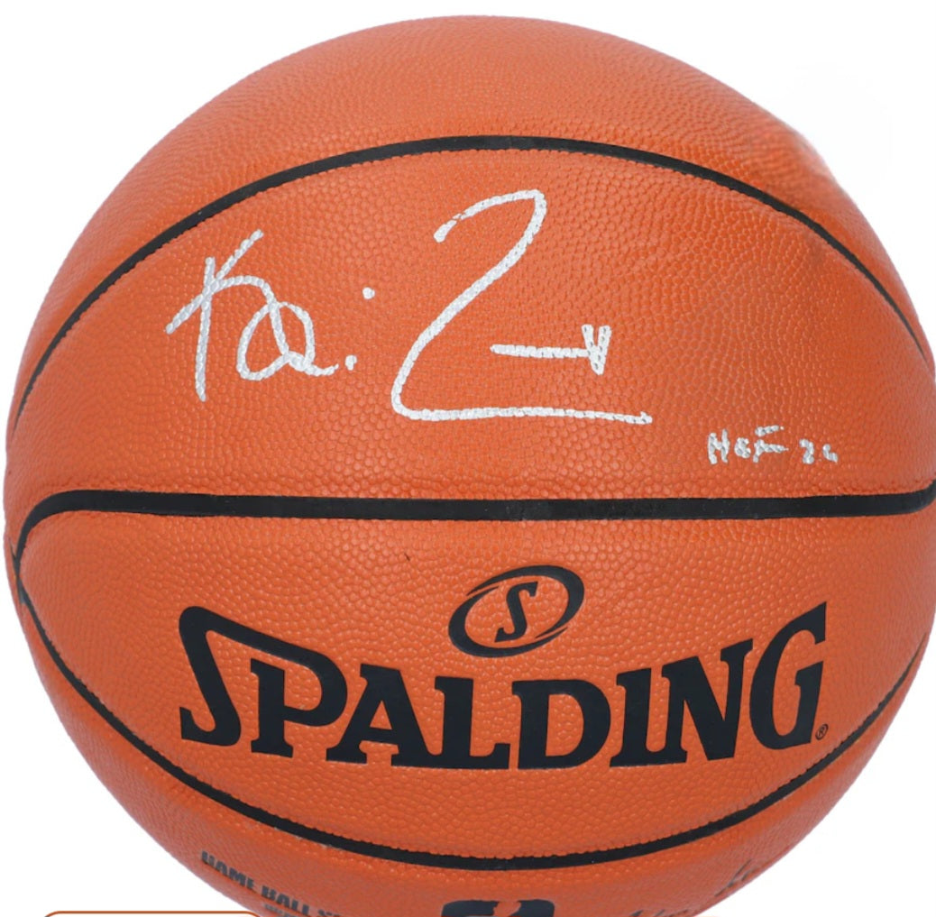 Kevin Garnett signed autographed basketball silver marker