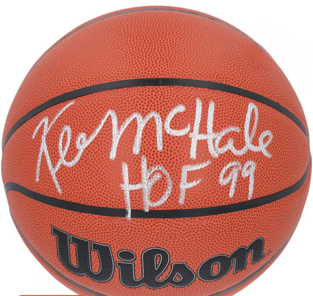 Kevin McHale signed basketball silver Sharpie Wilson