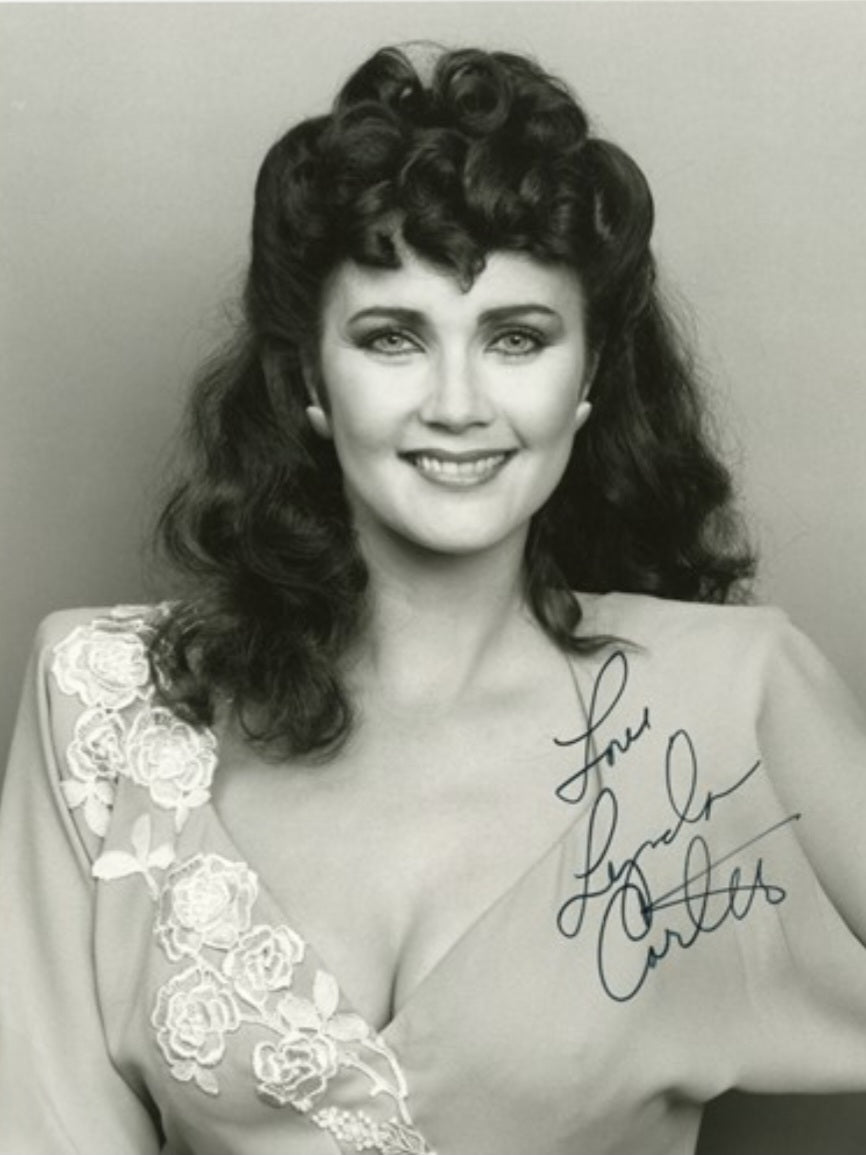 Lynda Carter signed photo inscribed love black marker