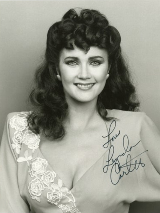 Lynda Carter signed photo inscribed love black marker