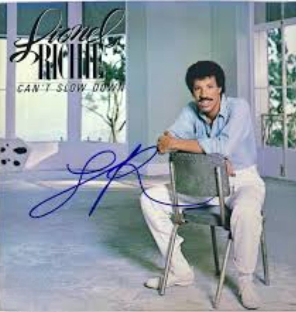 Lionel Richie signed autographed album can't slow down Boston memorabilia