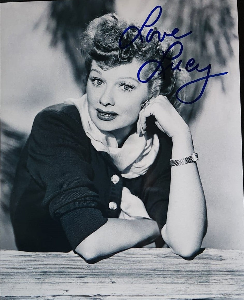 LUCILLE BALL signed autographed photo COA Hologram resting on her arm