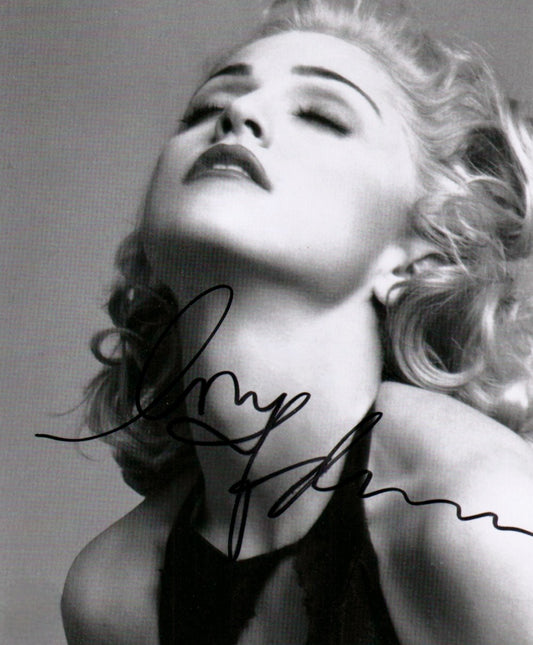 Madonna sign photo black and white material girl Boston memorabilia