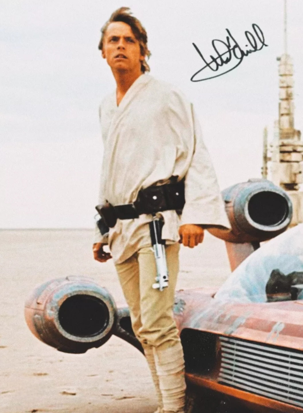 Mark Hamill signed photo landspeeder 