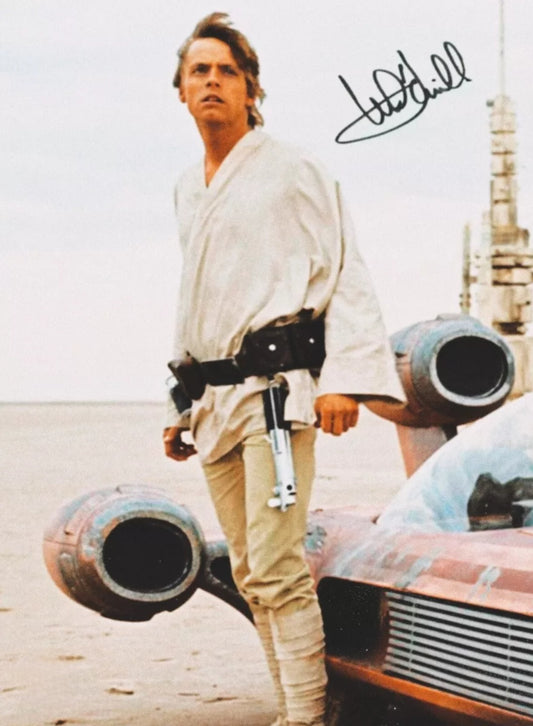 Mark Hamill signed photo landspeeder 