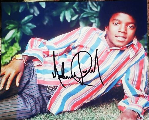 Michael Jackson signed photo Jackson 5 Boston memorabilia