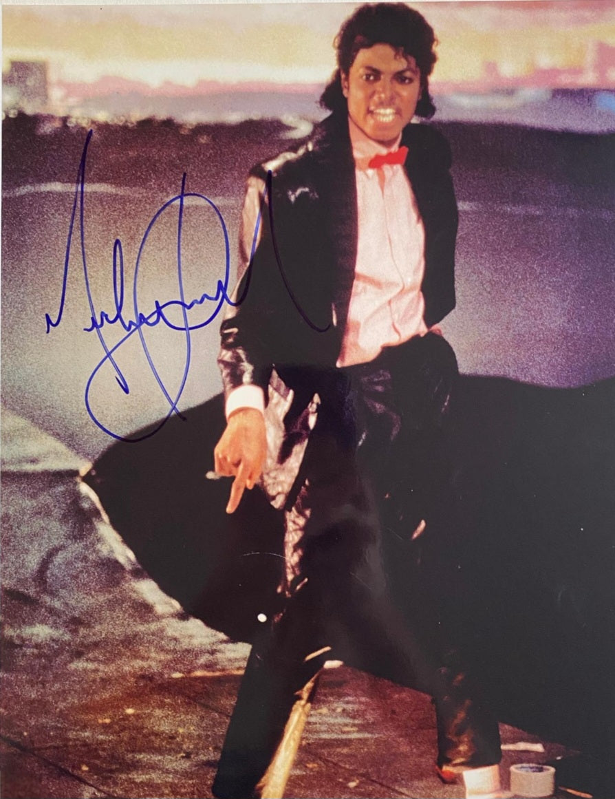 Michael Jackson signed autographed photo dancing pic Boston memorabilia