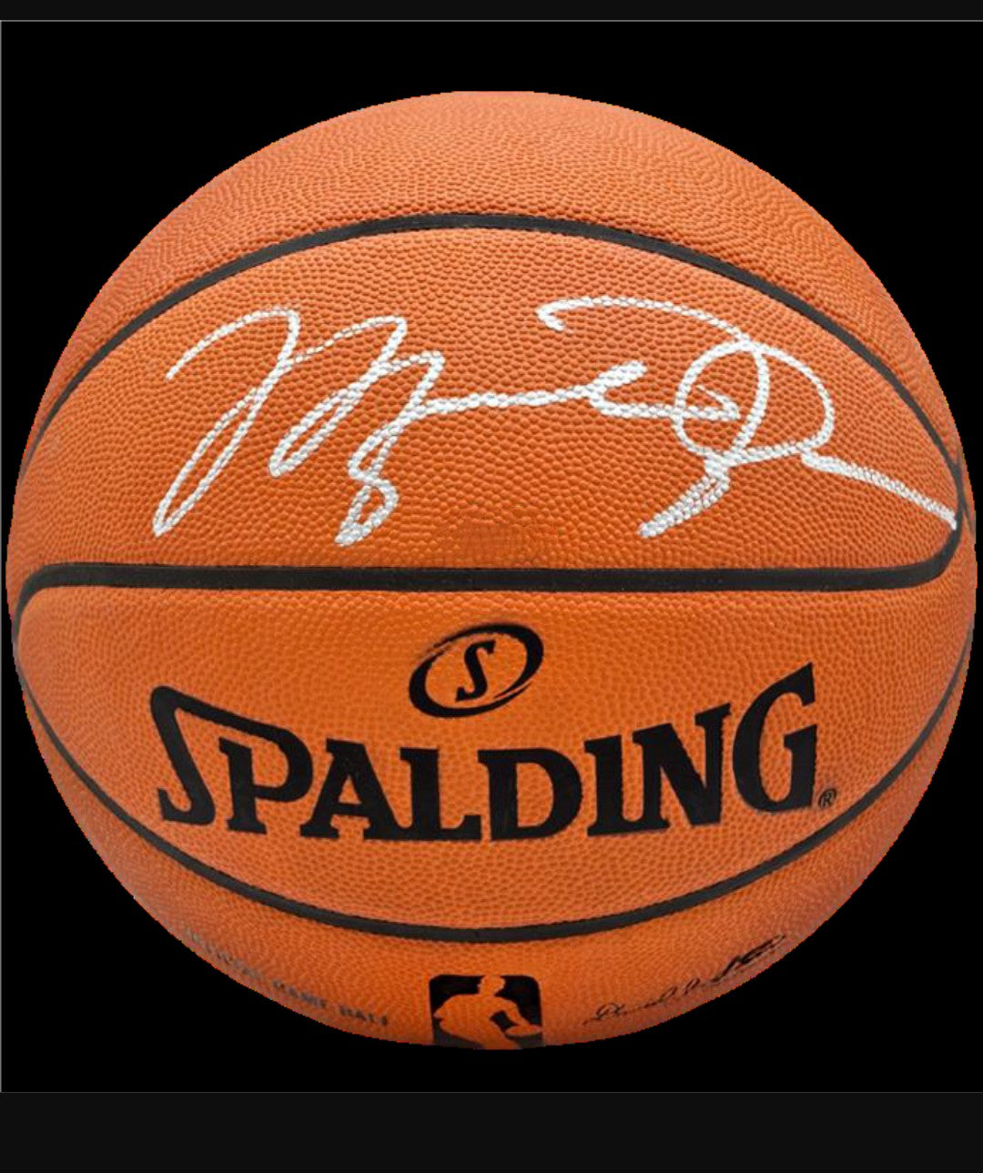 Michael Jordan signed Spalding basketball silver marker Boston memorabilia