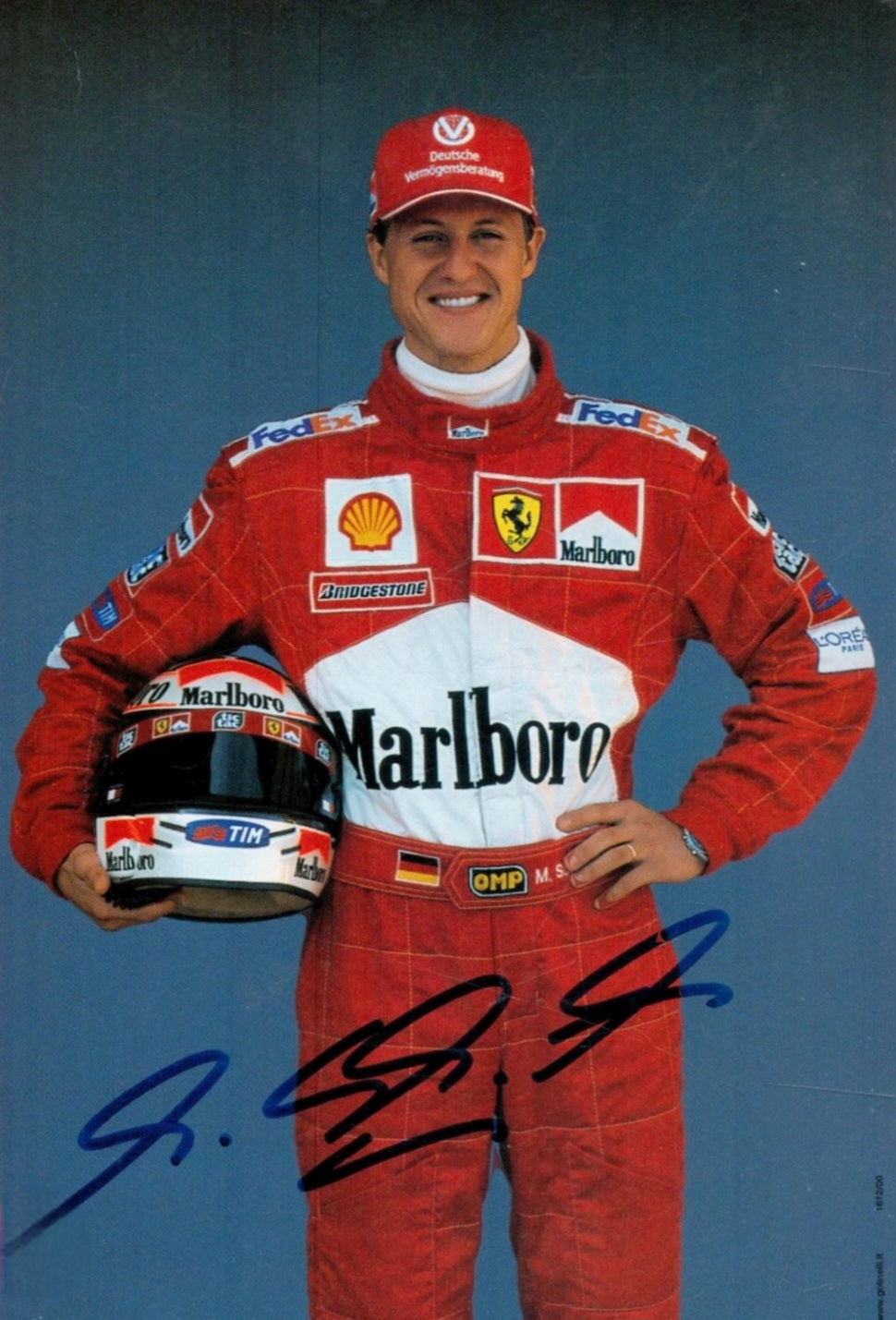 Michael Schumacher signed autographed photo racing uniform Boston memorabilia