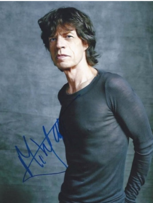 Mick Jagger signed photo vintage image Boston memorabilia