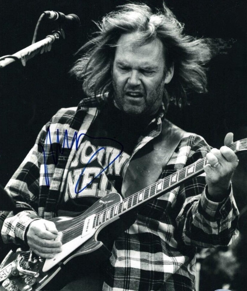 Neil Young signed photo showtime