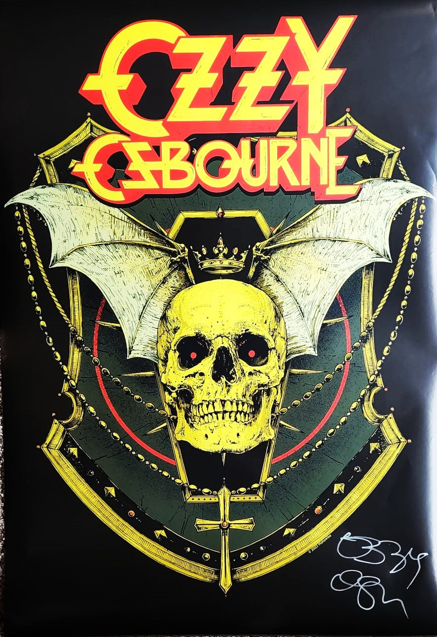 OZZY OSBOURNE signed autographed poster COA Hologram Beckett Autographs