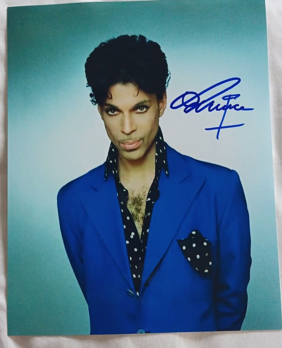 PRINCE signed autographed photo COA Hologram purple suit