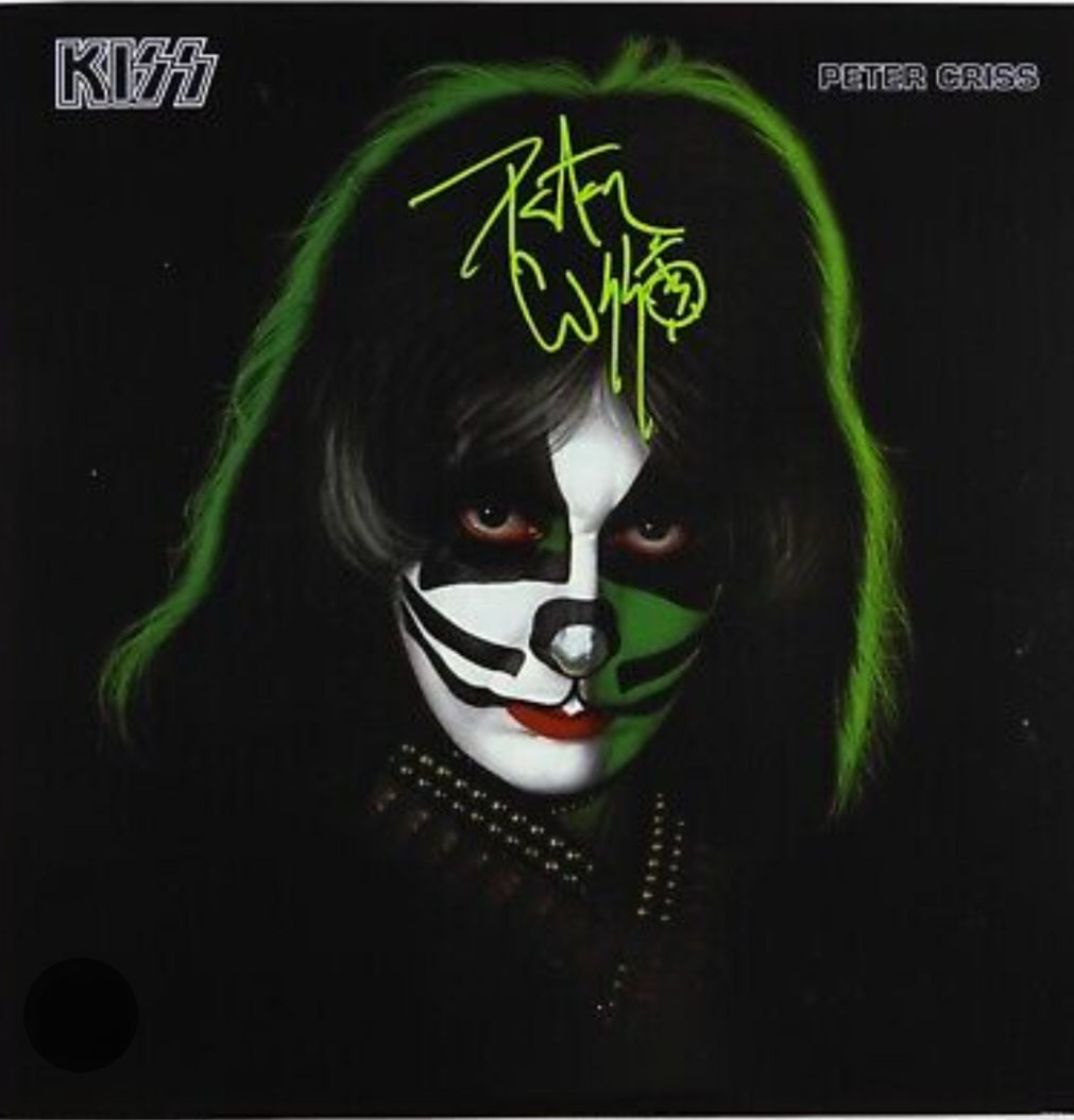 Peter Criss signed solo album gold marker