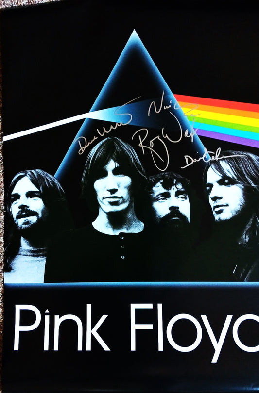 PINK FLOYD Band signed autographed poster COA Hologram silver marker