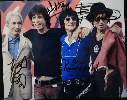 THE ROLLING STONES signed autographed photo COA Hologram Beckett Autographs