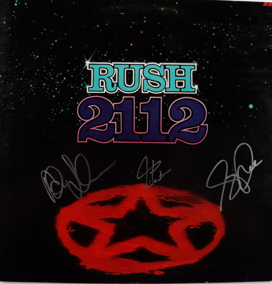 RUSH Band signed autographed album COA Hologram Beckett Autographs